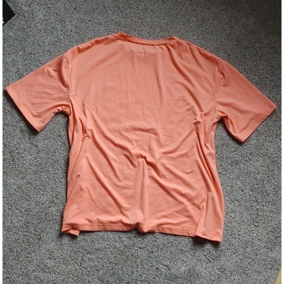 SHEIN Aloha Graphic T-Shirt Orange Size M Short Sleeve Casual Summer Beachwear - Picture 5 of 5